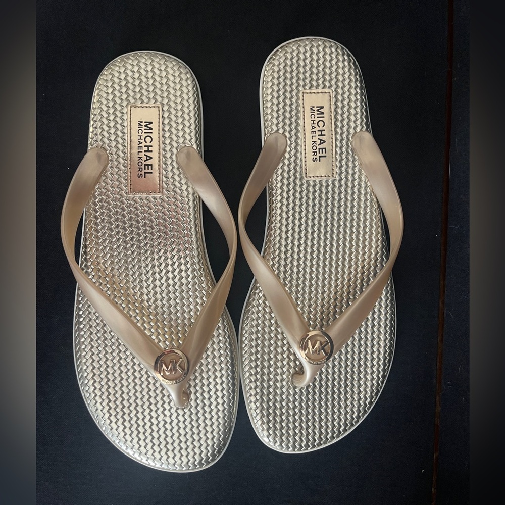 Michael Kors Gold Sandals size 10 - Picture 4 of 8
